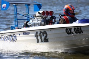 Victorian ace Brett Sheppard at the wheel on 'Unleashed' after claiming third place in the premiere event at Bundy Thunder. - Bundy Thunder photo copyright Wayne Johnstone taken at  and featuring the  class