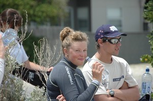 Bianca Barbarich Bacher and YNZ coach Jamie Hunt - 470 World Championship 2008 photo copyright Christine Hansen taken at  and featuring the  class