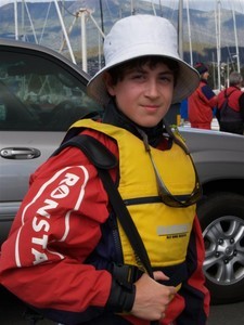 Kai Kailas looks serious before competing in the Sabot class on Millennium Bug - Bellerive Yacht Club&rsquo;s Crown Series Regatta 2008 photo copyright Jane Austin taken at  and featuring the  class