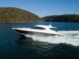 Riviera 5000 Sport Yacht with Zeus - the saloon, aft galley and cockpit are all on the same entertaining level photo copyright Ross Eason taken at  and featuring the  class
