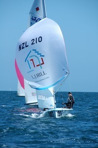 Georgina Hill and Vicki Francis coming to the finish - Day 5 2008 470 Worlds photo copyright Christine Hansen taken at  and featuring the  class