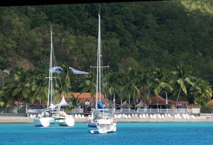 06 Our venue for Christmas Eve 'Ti Sables' photo copyright Ian & Andrea Treleaven taken at  and featuring the  class