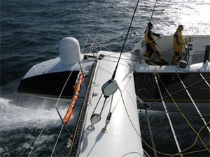 Onboard Gitana 13 - The Route de l’Or attempt photo copyright  Copyright : Gitana S.A. http://www.gitana-team.com/en/ taken at  and featuring the  class