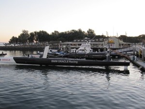 BOR90 dockside in San Diego by Peter Rusch photo copyright BMW Oracle Racing http://bmworacleracing.com taken at  and featuring the  class