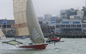 Racing in the 2009 Pier39 Regatta, San Francisco photo copyright Erik Simonson/MarineMediaAlliance.com http://marinemediaalliance.com/gallery/ taken at  and featuring the  class