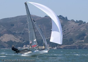 2009 18ft skiff International Series - San Francisco - Day 2 photo copyright Erik Simonson/MarineMediaAlliance.com http://marinemediaalliance.com/gallery/ taken at  and featuring the  class