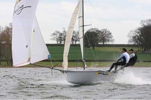 12ft Skiff - Bob Clements & Tim Noyce on Nice Action photo copyright Courtesy 12ft Skiff Association taken at  and featuring the  class