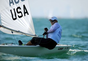 Clayton Johnson - USA (Laser)2009 Sail Melbourne regatta
ISAF Sailing World Cup
 photo copyright Jeff Crow/ Sport the Library http://www.sportlibrary.com.au taken at  and featuring the  class
