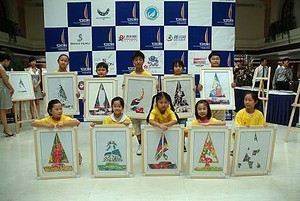 Kids, with their designs for the yachts. photo copyright CCIR taken at  and featuring the  class
