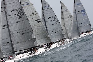 Melges 32 Fleet Action - The start, race 2 - 2009 Melges 32 Gold Cup photo copyright JOY / IM32CA http://melges32.com/ taken at  and featuring the  class