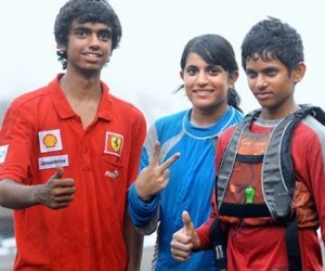 Doing TNSA proud... Varun Thakkar (left), Swetha Sadanandan (centre) and Hussain Bhavnagarwala. photo copyright R Ragu taken at  and featuring the  class