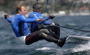 49er action Day 1 - the tongue on the driver says it all! - SIRS 2007 photo copyright Jack Atley http://www.jackatley.com taken at  and featuring the  class