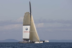 First sail of BMW Oracle Racing's 90fter - Anacortes, USA photo copyright BMW Oracle Racing Photo Gilles Martin-Raget http://www.bmworacleracing.com taken at  and featuring the  class