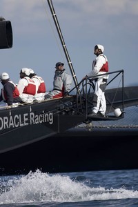 First sail of BMW Oracle Racing's 90fter - Anacortes, USA photo copyright BMW Oracle Racing Photo Gilles Martin-Raget http://www.bmworacleracing.com taken at  and featuring the  class