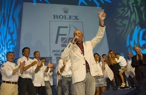 Vincenzo Onorato and the crew of MASCALZONE LATINO, winners of the 2008 Rolex Farr 40 World Championship 
2008 Rolex Farr 40 World Championship
 photo copyright  Rolex/Daniel Forster http://www.regattanews.com taken at  and featuring the  class