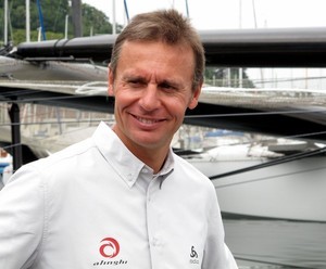 Ernesto Bertarelli was coy about the cost of the project and legal antics photo copyright Sail-World (JPJ) www.sail-world.com taken at  and featuring the  class