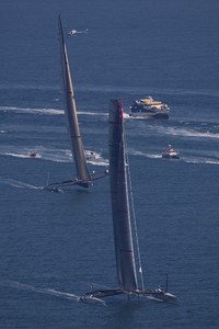 Valencia, 2/12/10
Alinghi5 33rd America’s Cup
Day 5 race 1 Alinghi 5, USA 17 photo copyright Carlo Borlenghi/ Alinghi http://www.alinghi.com taken at  and featuring the  class