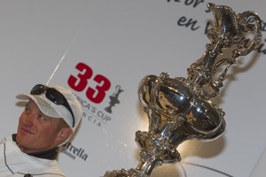 Valencia, 2/14/10
Alinghi5 33rd America's Cup
Day 7 - Race 2
GGYC wins the 33rd America's Cup Match
James Spithill
Guido Trombetta / Alinghi photo copyright Carlo Borlenghi/ Alinghi http://www.alinghi.com taken at  and featuring the  class
