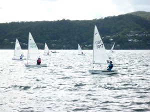Eliza Solly in Ribbit and Henry Makin in Need for Speed - Australian Sabot Championships photo copyright Peter McIntosh taken at  and featuring the  class