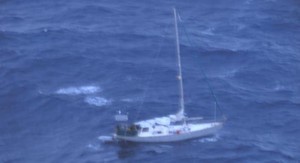Sinking sailing boat as taken from the deck of the Vecchio Bridge during rescue photo copyright SW taken at  and featuring the  class