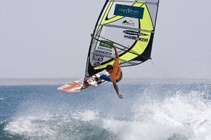 Angulo one handed air - 2008 Cabo Verde PWA World Cup photo copyright  John Carter / PWA http://www.pwaworldtour.com taken at  and featuring the  class