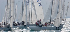 Audi Etchells World Championship 2009, fleet around the top mark photo copyright Deborah Lloyd taken at  and featuring the  class