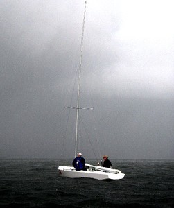 Local, Augie Diaz is the first to prep for the approaching storm - 81st Annual Bacardi Cup photo copyright Marco Oquendo http://www.imagesbymarco.com taken at  and featuring the  class