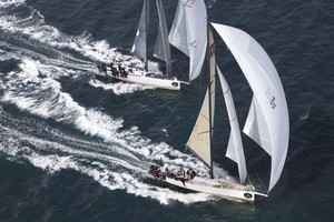 BRAVEHEART and FLASH on a power reach - Rolex Big Boat Series 2009 photo copyright  Rolex/Daniel Forster http://www.regattanews.com taken at  and featuring the  class