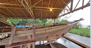 Balangay under construction photo copyright SW taken at  and featuring the  class