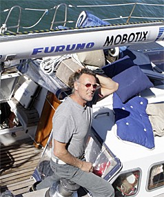 Bernt back on his yacht Horizons after towing it 500 nautical miles back to the south island of New Zealand photo copyright SW taken at  and featuring the  class