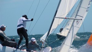 Bertrand Ainslie Palfrey leading setting up for the run with Gair chasing - 2009 Commonwealth Bank Etchells Nationals photo copyright Steve Hall taken at  and featuring the  class