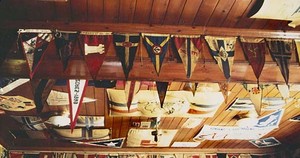 The ceiling at Peter Cafe Sport garlanded with yachtie flags photo copyright SW taken at  and featuring the  class