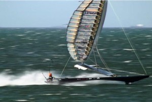 Wild pod flying action - Vestas SailRocket - 02 Nov 2008 photo copyright Vestas Sailrocket - copyright http://www.sailrocket.com taken at  and featuring the  class