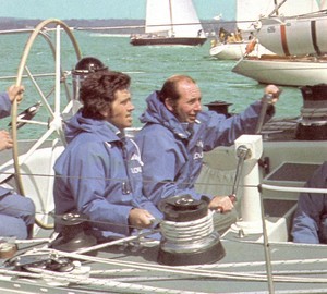 Owen Parker trims aboard the fourth Morning Cloud photo copyright George Layton taken at  and featuring the  class