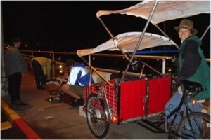 Cargo bikes are used to get the produce to the boat photo copyright SW taken at  and featuring the  class