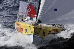 Bernard Stamm´s technical team has asked for permission to take Cheminées Poujoulat out of the water photo copyright Vendee Globe 2008 http://www.vendeeglobe.org taken at  and featuring the  class