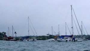 'The Flats' showing yacht readied with tyres to go through the Panama Canal photo copyright SW taken at  and featuring the  class