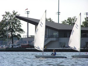 Andrew Criezis racing at Navy.  He&rsquo;s goin&rsquo; to Singlehanded Nationals. photo copyright Ken Legler taken at  and featuring the  class
