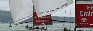 Running downwind - Louis Vuitton Pacific Series Trophy Final 1 photo copyright Richard Gladwell www.photosport.co.nz taken at  and featuring the  class