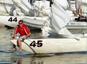 Anyone for an early morning paddle? (Foreful) - Musto Etchells Australian Winter Championship 2009 photo copyright Peter Duncan http://www.questphoto.net taken at  and featuring the  class