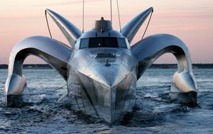 Earthrace at dawn photo copyright Earthrace Media http://www.earthrace.net taken at  and featuring the  class