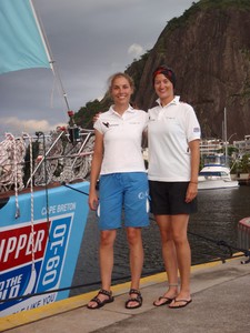 Elisa Jenkins (left), Shannon Gallins Cape Breton Island (Canada) photo copyright Clipper Ventures PLC . http://www.clipperroundtheworld.com taken at  and featuring the  class