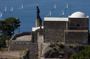 Emperor Tiberius' Villa Jovis on the eastern point of Capri - Rolex Capri Sailing Week photo copyright  Rolex / Carlo Borlenghi http://www.carloborlenghi.net taken at  and featuring the  class