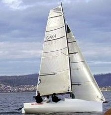 Fang to the Max in trials on the River Derwent.  Photo: Noel Barrett photo copyright  Andrea Francolini Photography http://www.afrancolini.com/ taken at  and featuring the  class