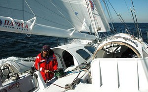 Russian adventurer Fedor Konyukhov and his 28m yacht Trading Network Alye Parusa - Antarctica Cup Racetrack photo copyright Barry Pickthall/PPL http://www.pplmedia.com taken at  and featuring the  class