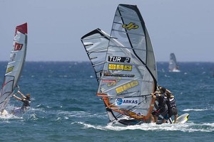 First mark battle - 2009 Catalunya Costa Brava PWA World Cup photo copyright  John Carter / PWA http://www.pwaworldtour.com taken at  and featuring the  class