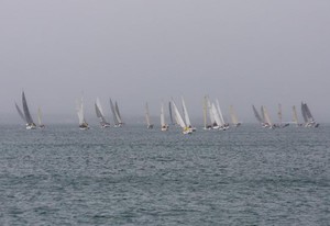 Fleet heads off on the first lap of Lake Macquarie - Heaven Can Wait One Lap Dash and 24hr race photo copyright Sail-World.com /AUS http://www.sail-world.com taken at  and featuring the  class
