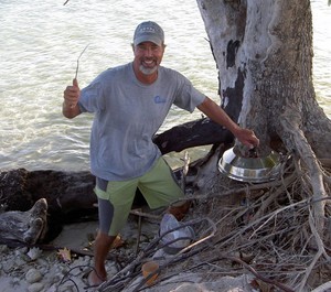 Greg (S/V CToy) our beach barbecue chef photo copyright SW taken at  and featuring the  class