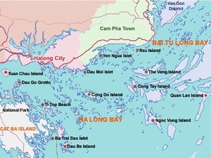 Ha Long Bay showing Cat Ba Island photo copyright SW taken at  and featuring the  class
