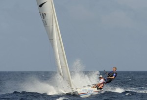 Hangkarth and Bakker - Dart 18 Worlds 2009 and Aruba Heineken Catamaran Regatta 2009 photo copyright Steve Arkley http://www.sailshots.co.uk taken at  and featuring the  class